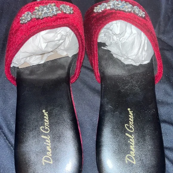 Velvet Embellished Slippers - Picture 2 of 4
